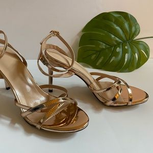 Shein Strappy Rose Gold Sandals size EU39 (NWOT)